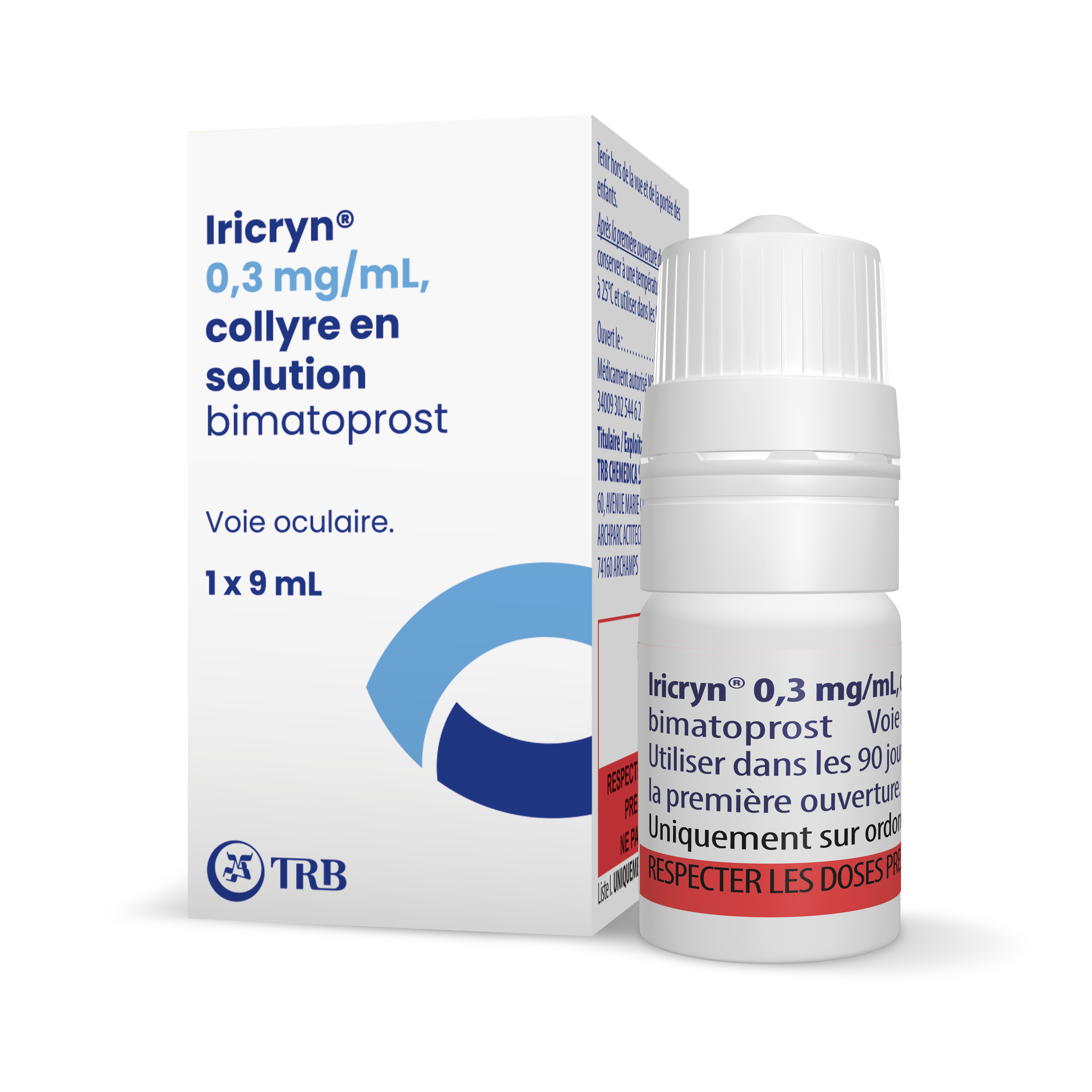 Collyre Iricryn 0,3 mg/mL pour soin oculaire